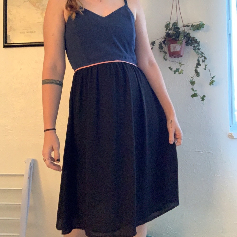 Color block midi dress